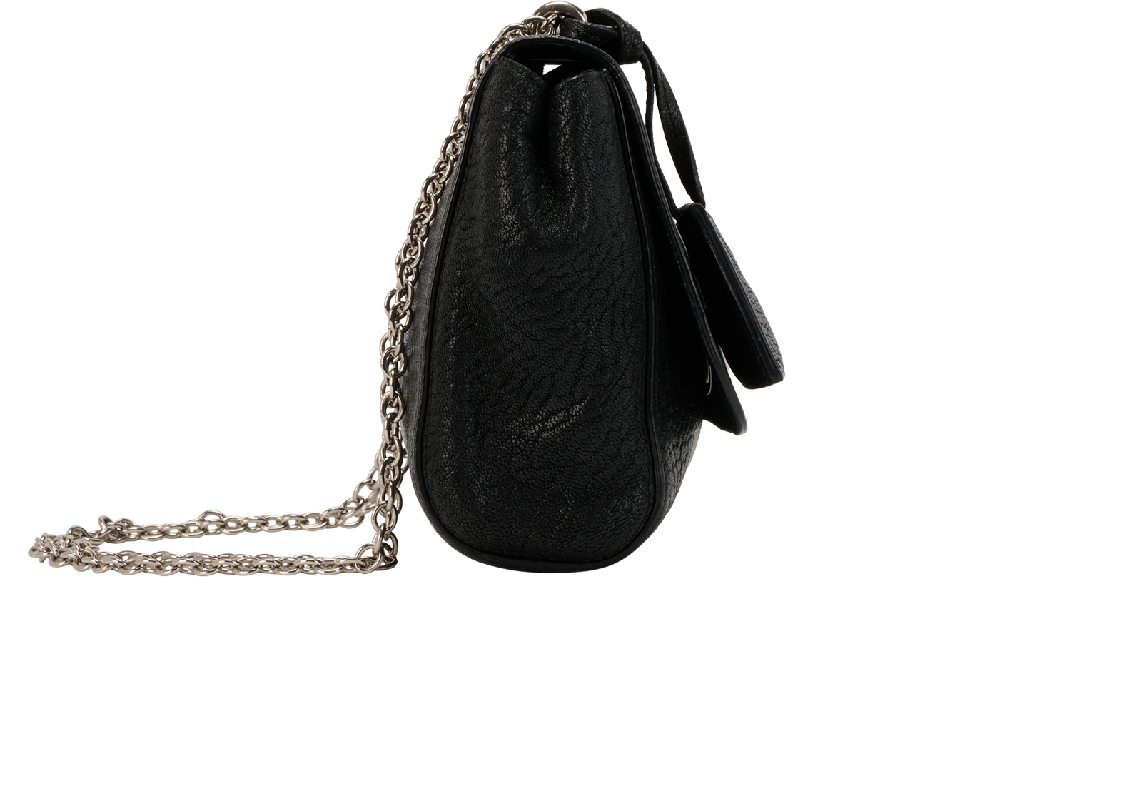 Lily Crossbody, &pound;350, Handbags, Black, Leather, Side view
